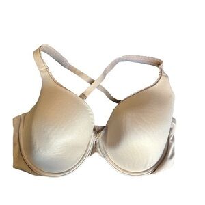 Victorias Secret Perfect Coverage Beige Bra Size 36DD EUC #1388